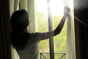sunlight in the window providing in home heating
