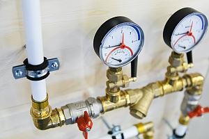 Two pressure gauges