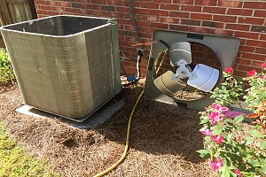 broken HVAC unit that need to be replaced