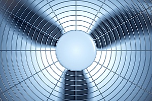 Fan inside an HVAC unit